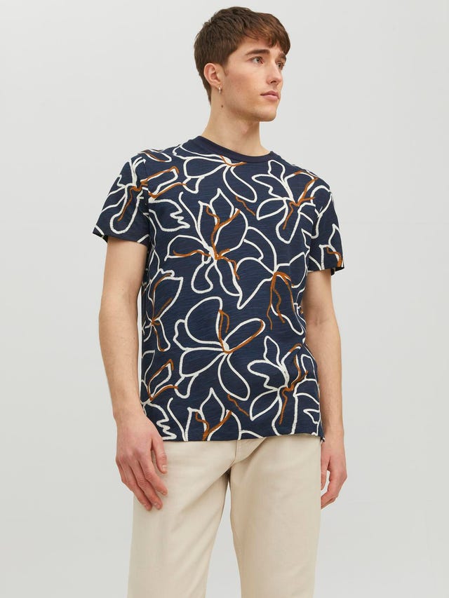 Jack & Jones T-shirt Tropical Col rond - 12203764