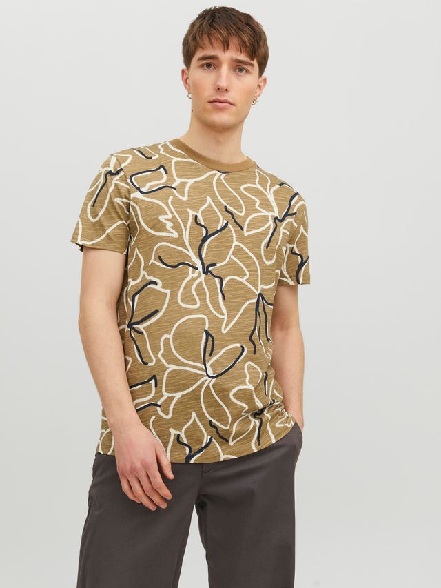 Jack & Jones Camiseta Estampado tropical Cuello redondo - 12203764