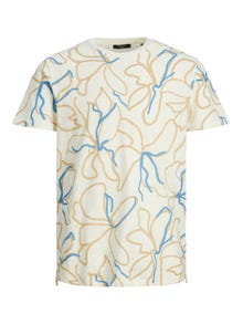 Jack & Jones Tropical Crew neck T-shirt -Marina - 12203764