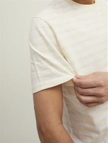 Jack & Jones Stripete O-hals T-skjorte -Pear Sorbet - 12203778
