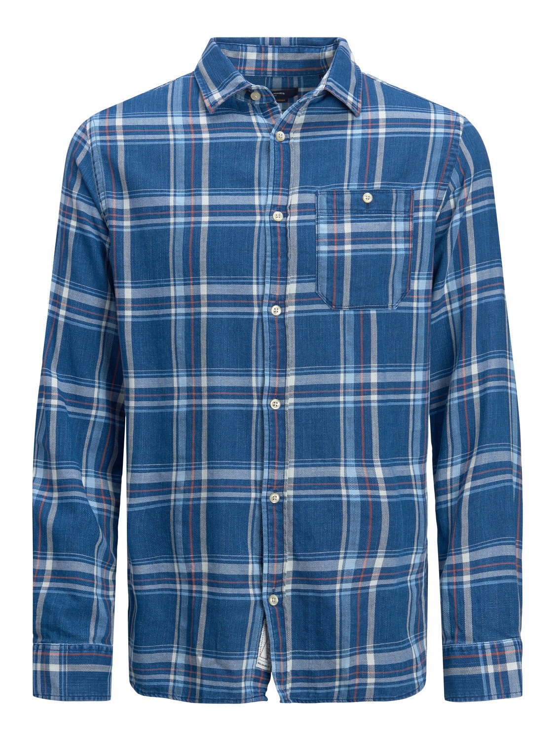 Jack & Jones Comfort Fit Geruit overhemd -Medium Blue Denim - 12203832