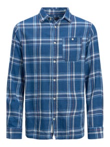 Jack & Jones Comfort Fit Koszula w kratę -Medium Blue Denim - 12203832