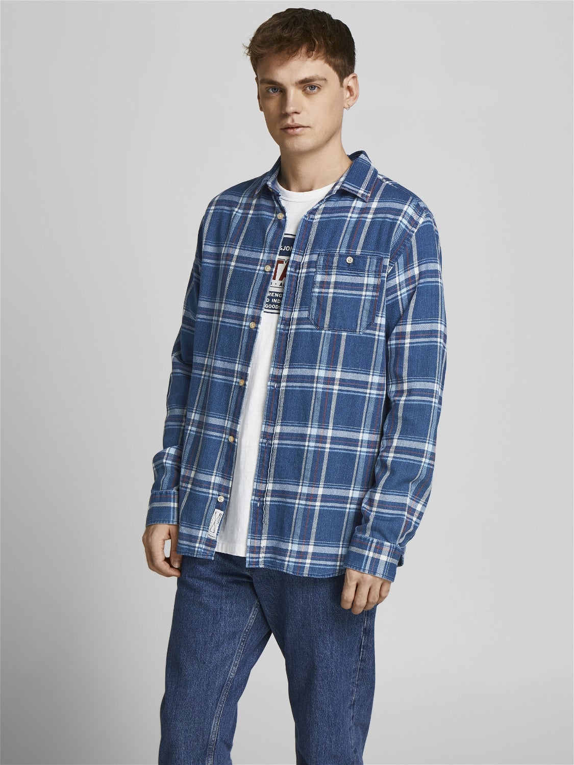 Blu L MODA UOMO Camicie & T-shirt Jeans Jack & Jones Camicia sconto 51% 