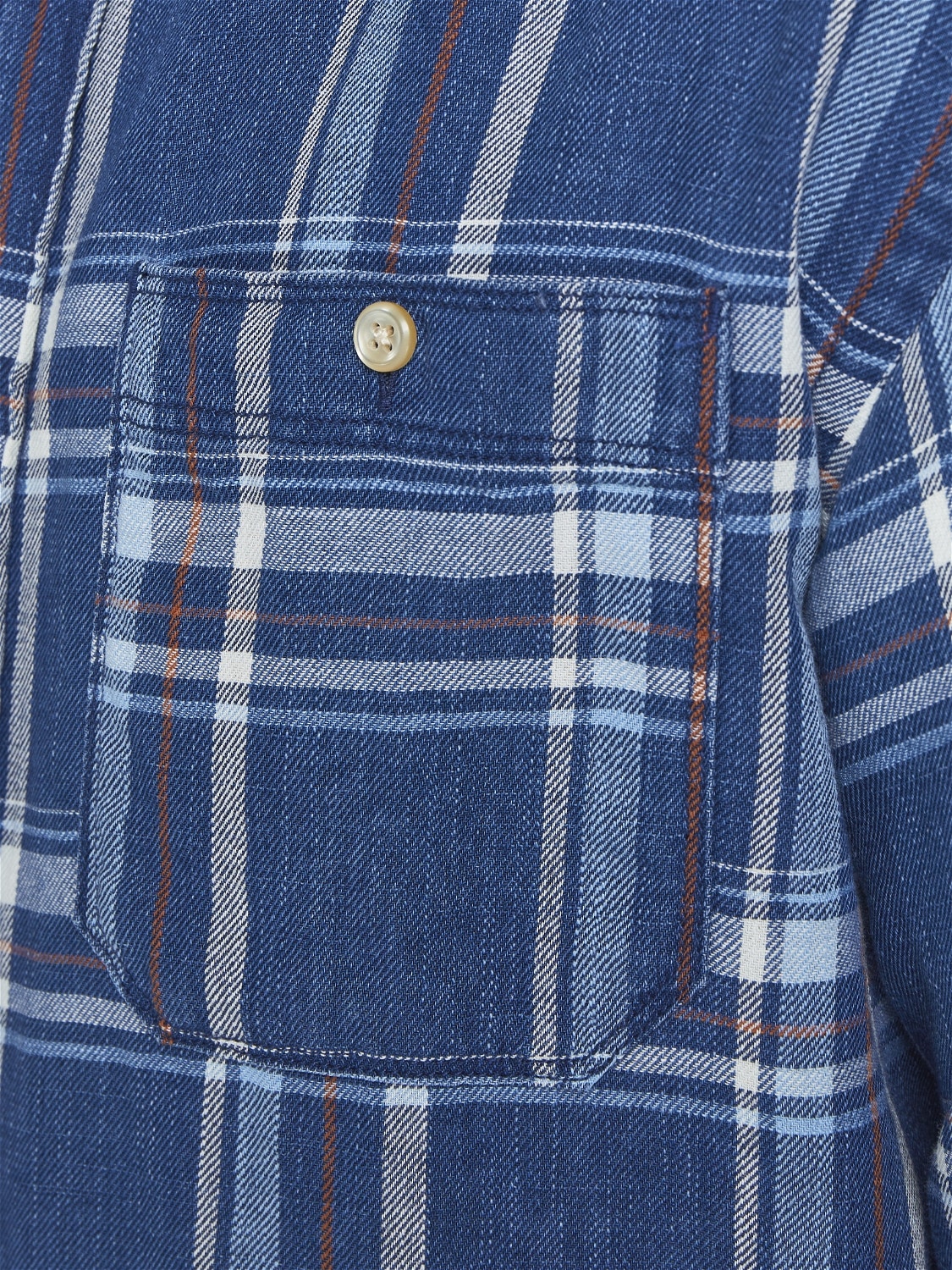 Jack & Jones Camisa de Xadrez Comfort Fit -Medium Blue Denim - 12203832