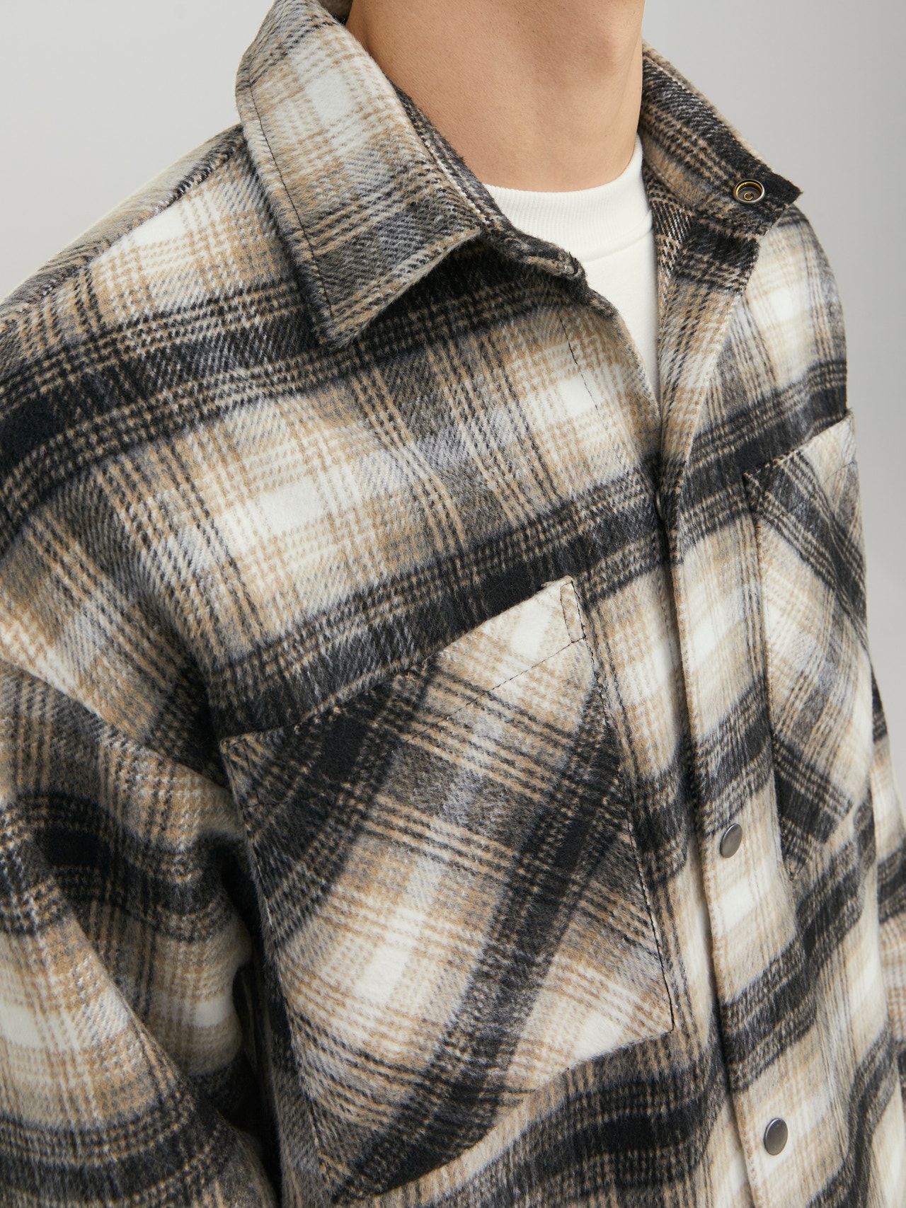 Jack & Jones Regular Fit Viršutiniai marškiniai -Chinchilla - 12204201