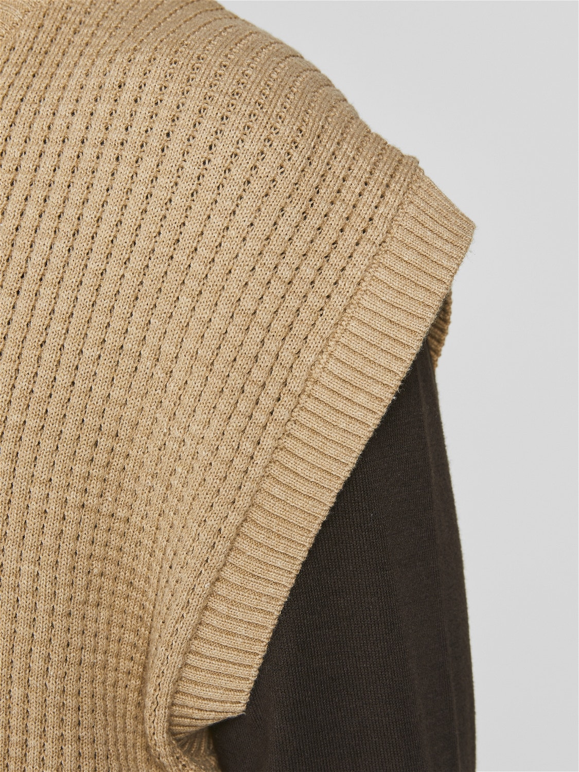 Jack & Jones Plain Knitted vest -Curds & Whey - 12204243