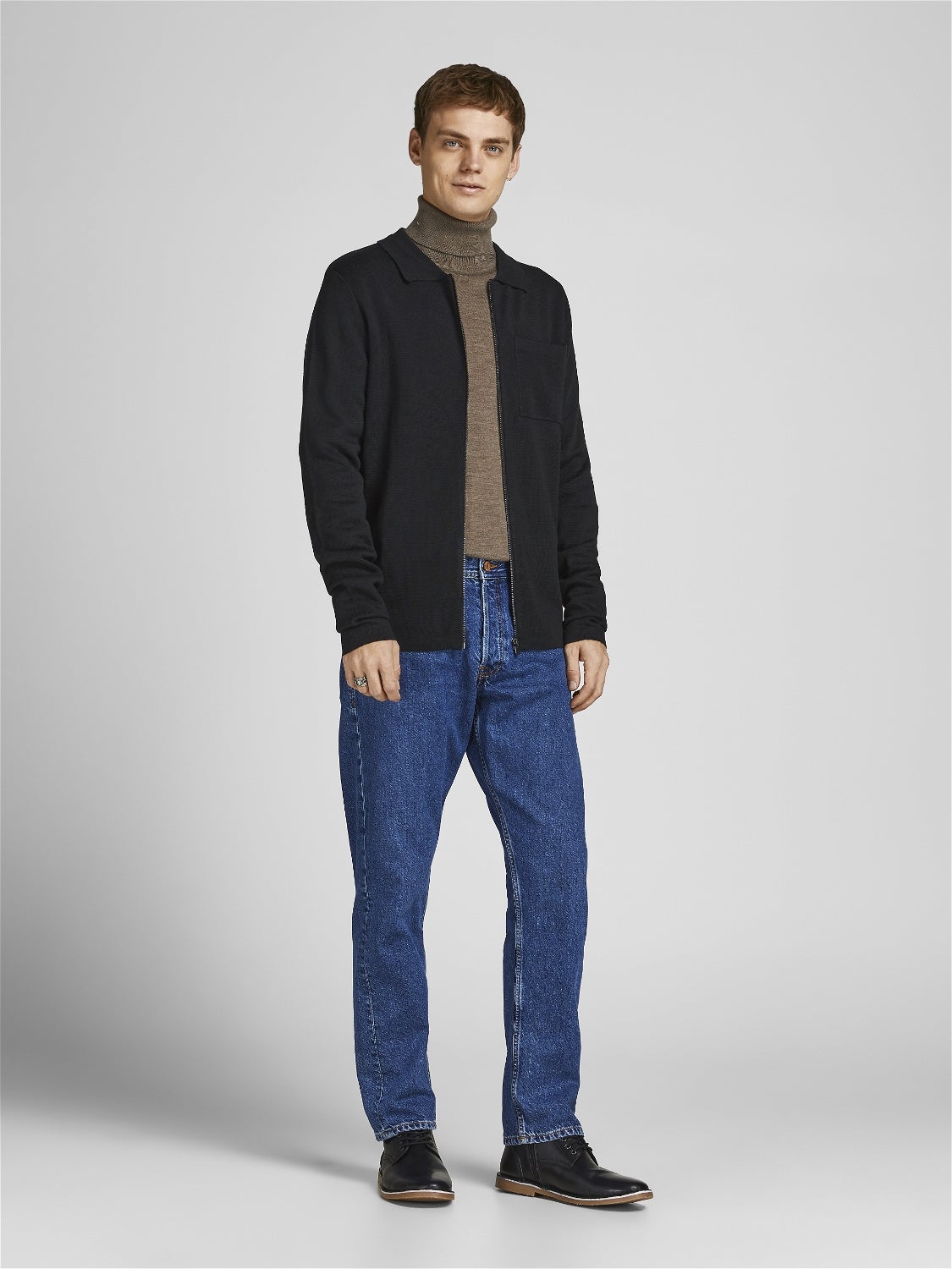 jack jones zip cardigan