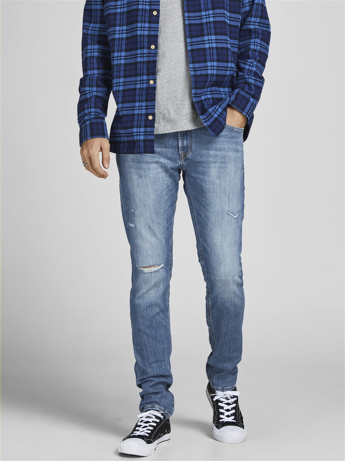 discount 57% Navy Blue L Jack & Jones capri jeans MEN FASHION Jeans Strech 