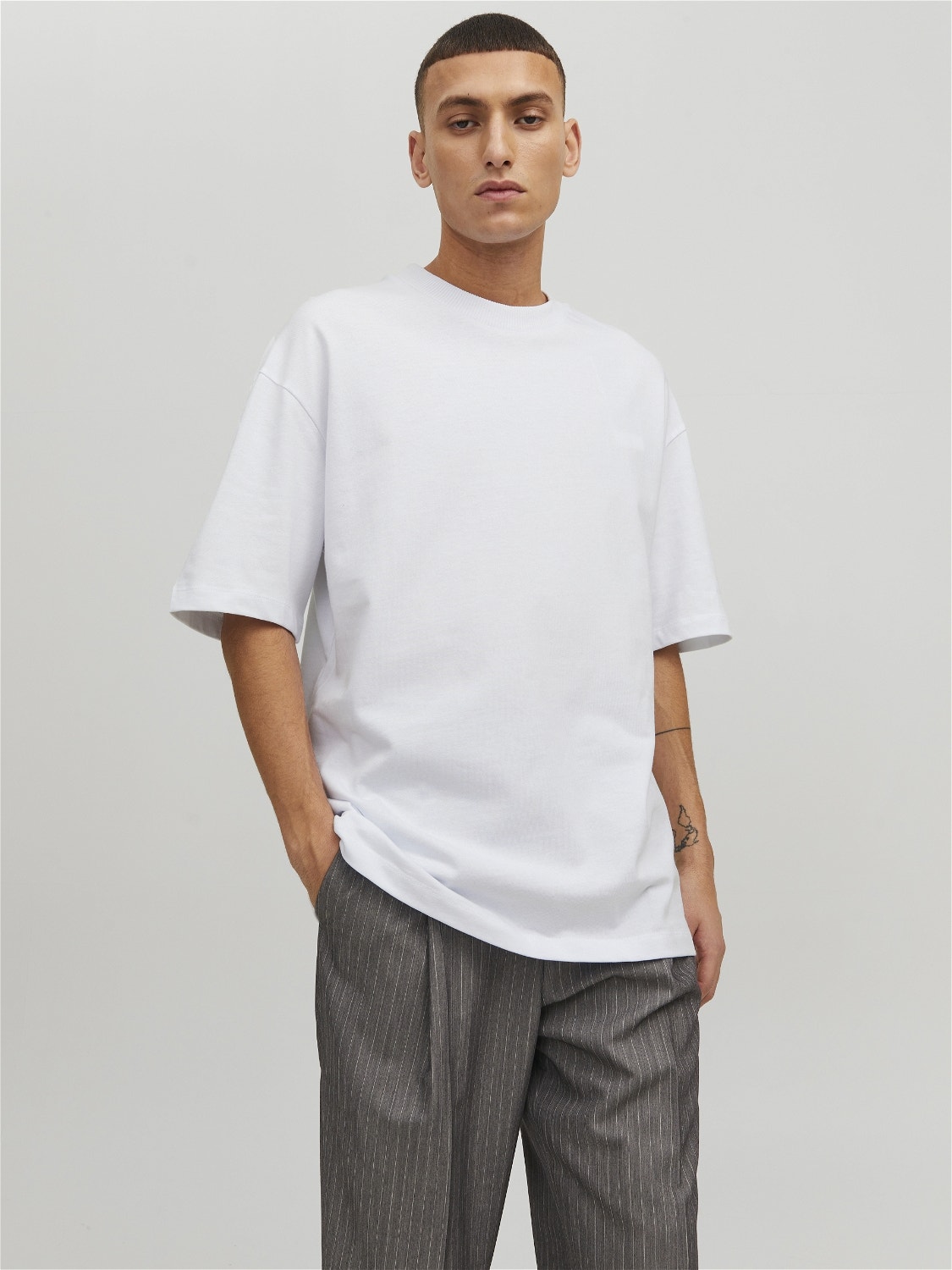 Jack & Jones Plain O-Neck T-shirt -White - 12204679