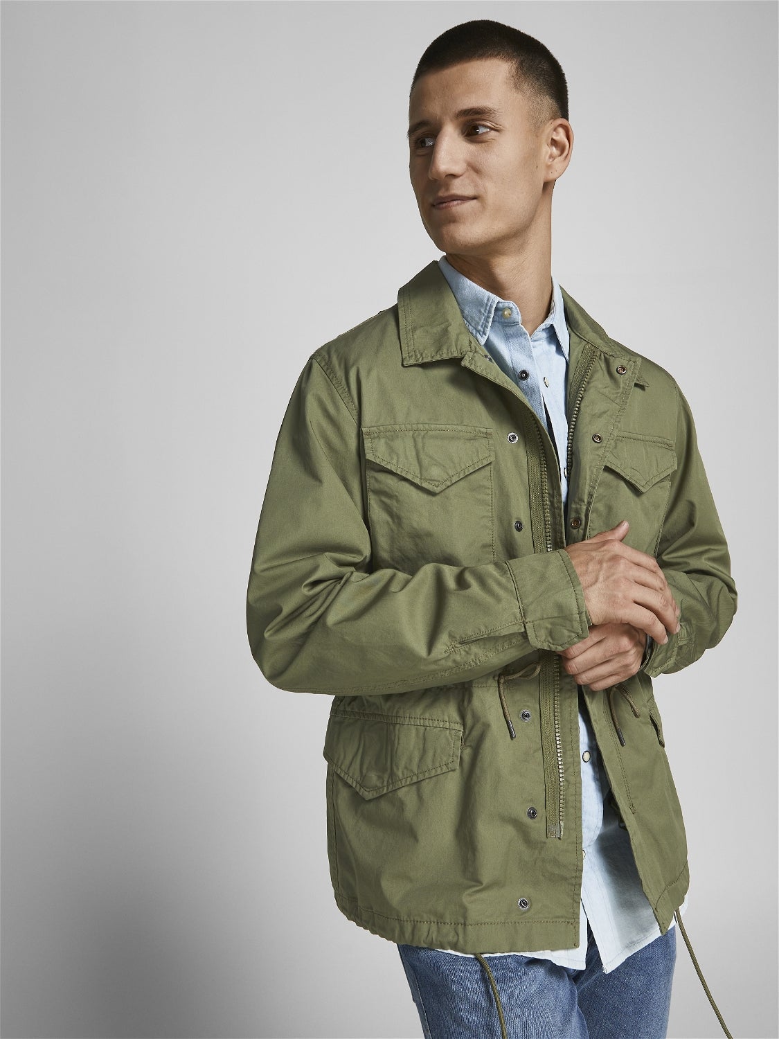 Jack \u0026 Jones Field Jacket - Men - Green - Size XL