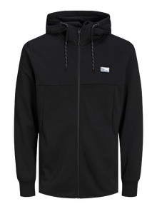 Jack & Jones Logo Vetoketjullinen huppari -Black - 12204926