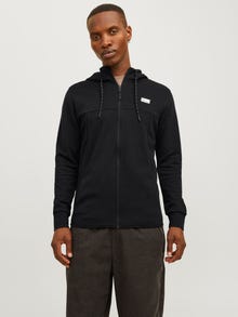 Jack & Jones Logo Vetoketjullinen huppari -Black - 12204926