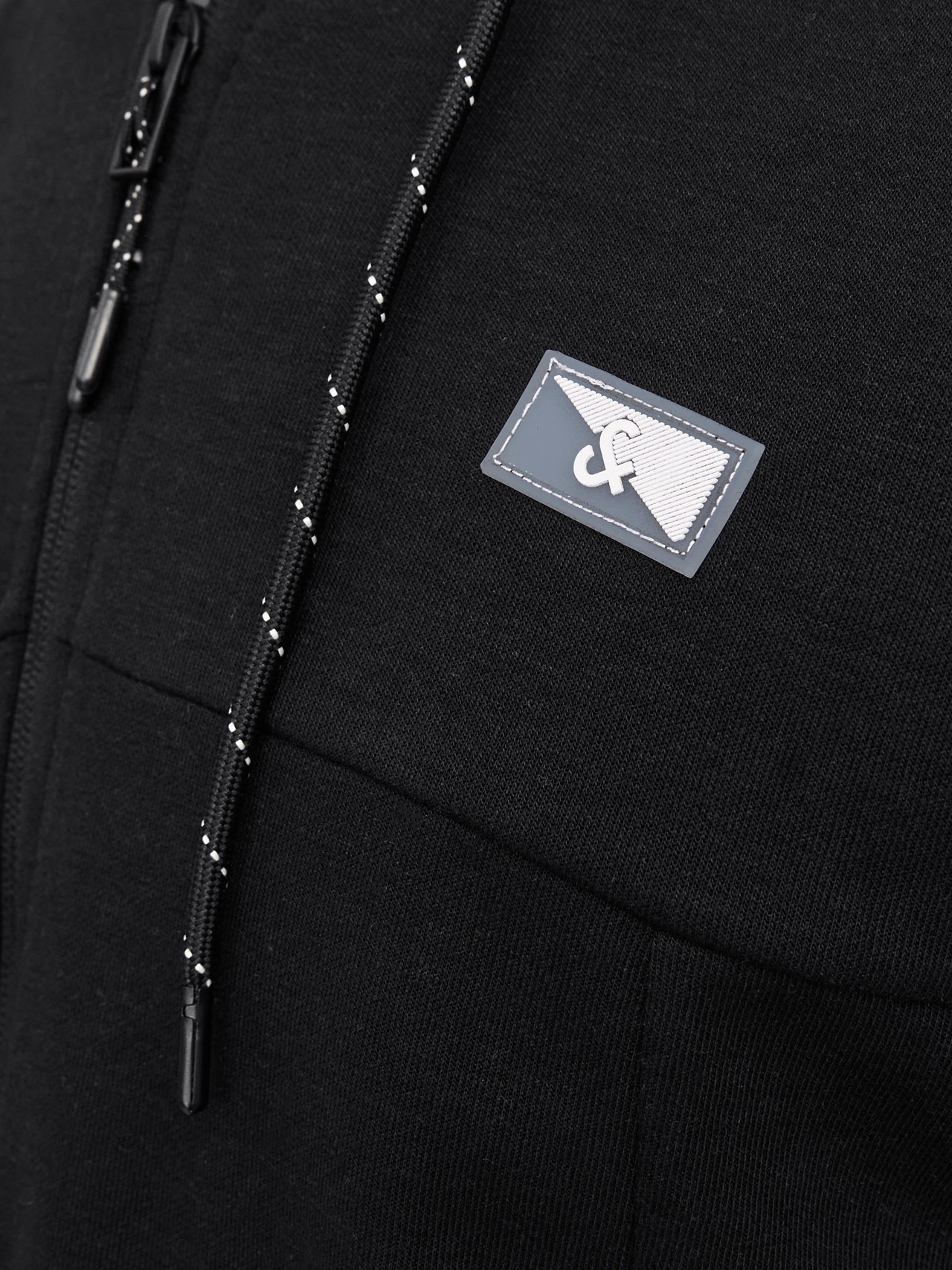 Jack & Jones Logo Hættetrøje med lynlås -Black - 12204926