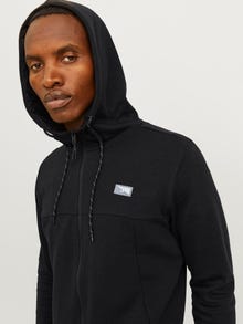 Jack & Jones Logo Vetoketjullinen huppari -Black - 12204926