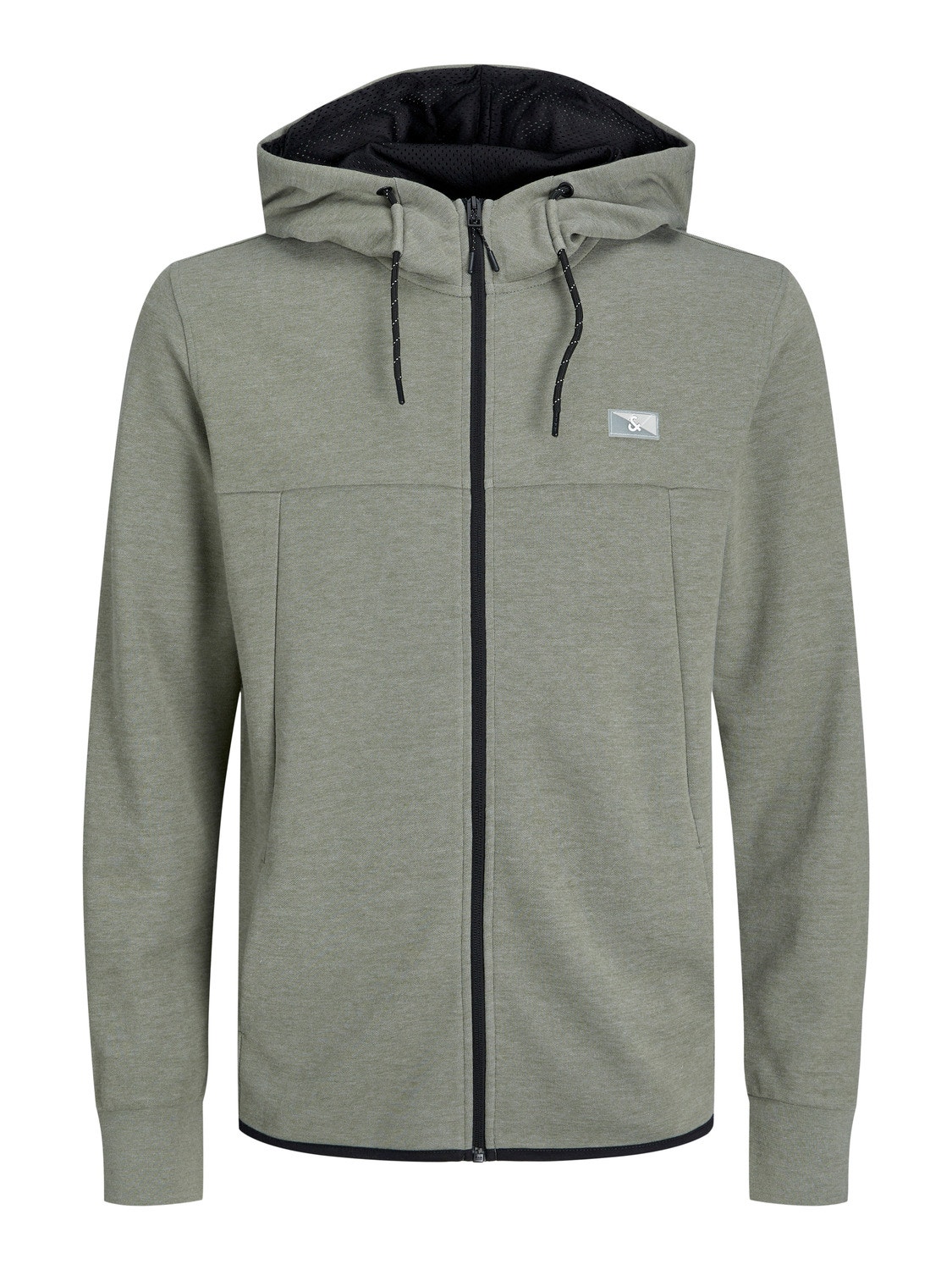 Jack & Jones Logo Zip hoodie -Desert Sage - 12204926