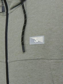 Jack & Jones Logo Mikina na zip s kapucí -Desert Sage - 12204926