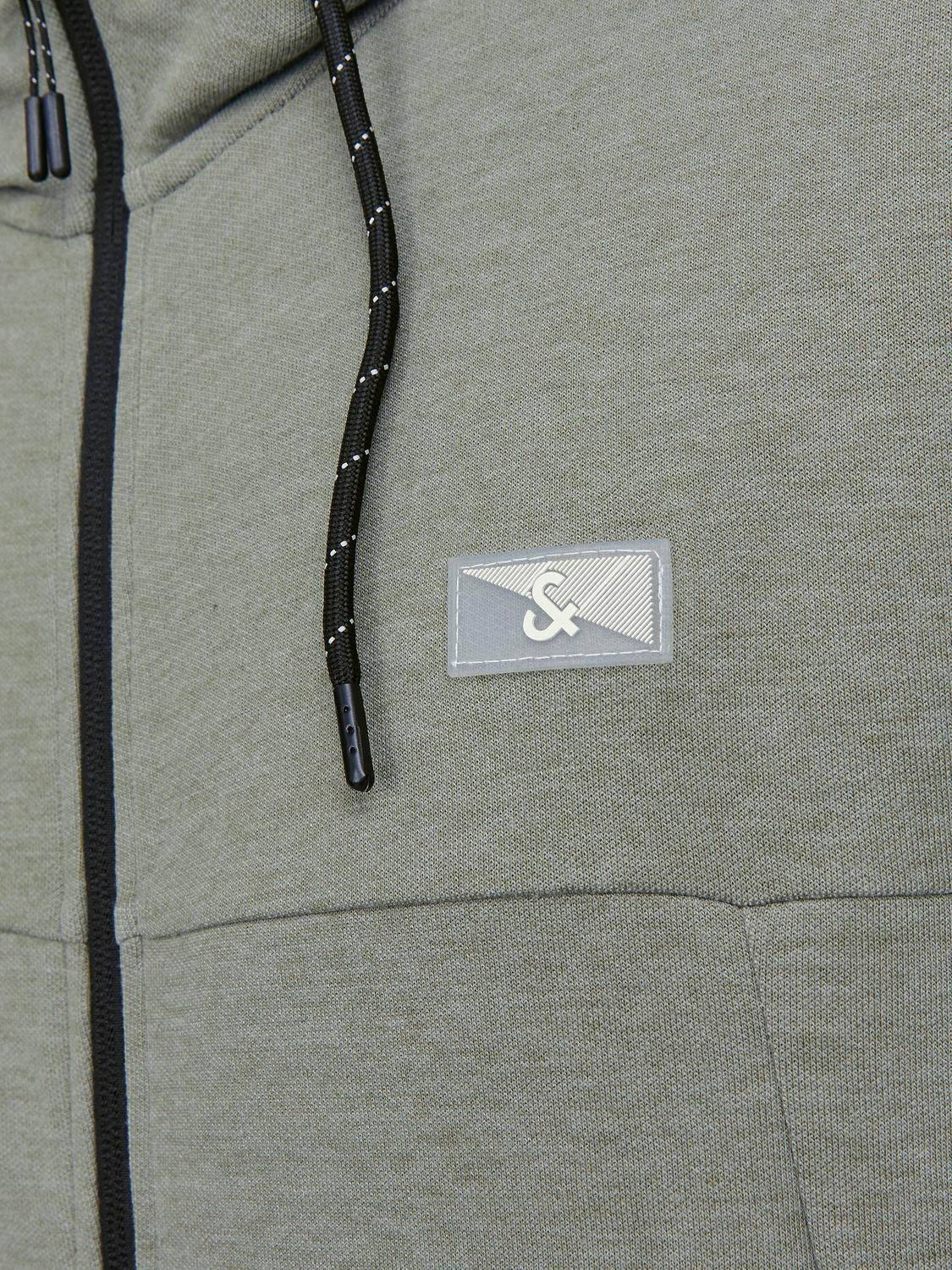 Jack & Jones Logo Mikina na zip s kapucí -Desert Sage - 12204926