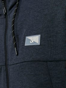 Jack & Jones Logo Hættetrøje med lynlås -Dark Navy - 12204926