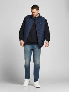 Jack & Jones Plius Dygsniuota liemenė -Navy Blazer - 12205347