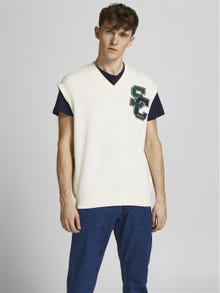 Jack & Jones Nyomott mintás Mellény -Whisper White - 12205493