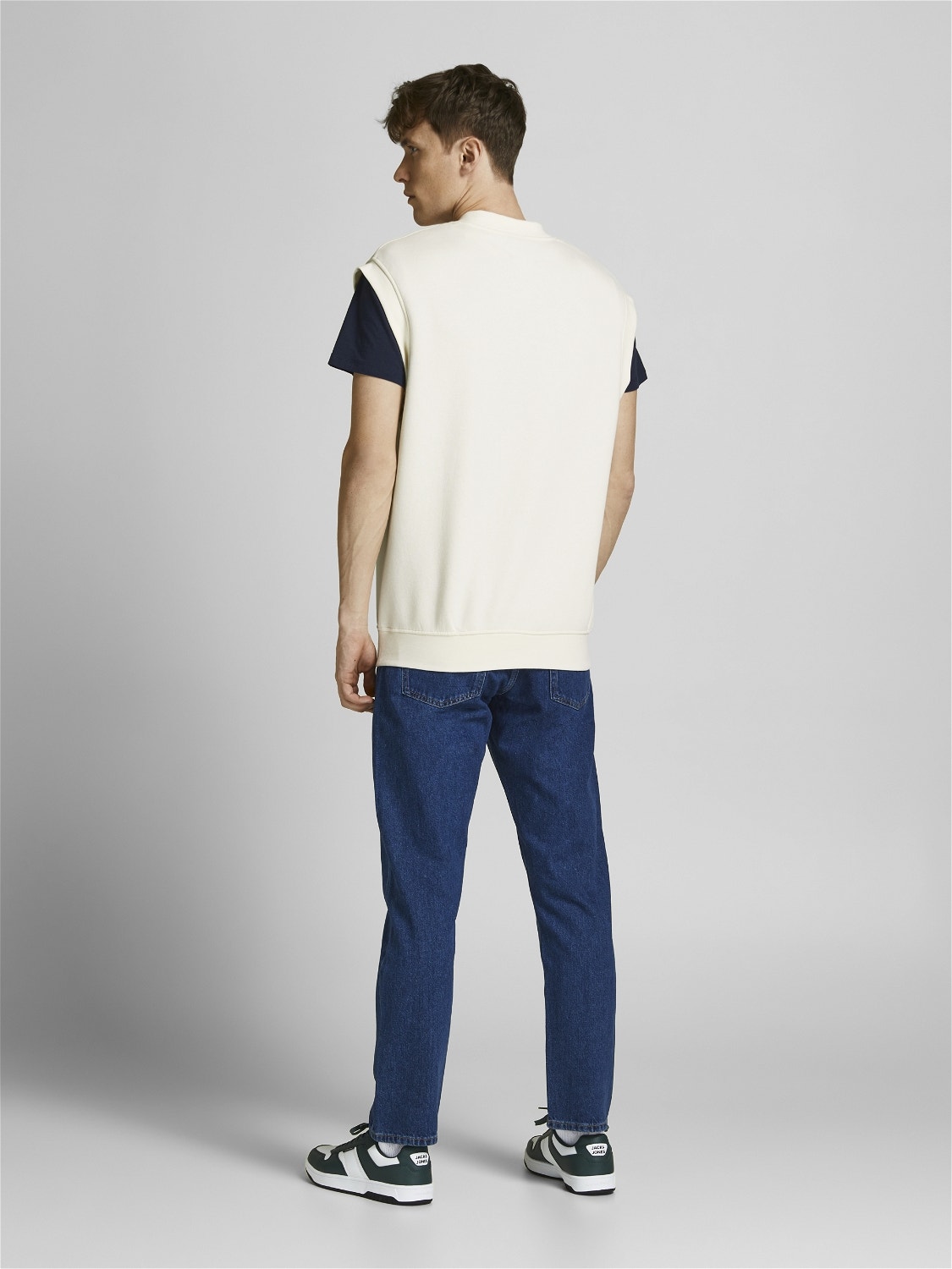 Jack & Jones Nyomott mintás Mellény -Whisper White - 12205493