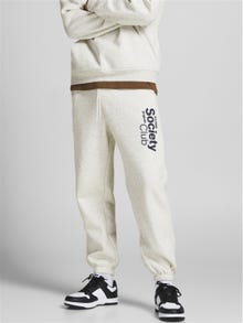 Jack & Jones Pantalones de chándal Relaxed Fit -White Melange - 12205848