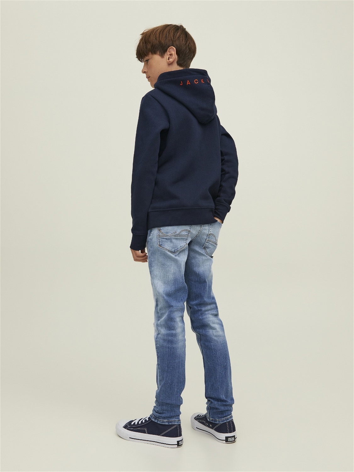 Jack & Jones JJIGLENN JJFOX GE 062 50SPS Slim fit jeans For boys -Blue Denim - 12206109
