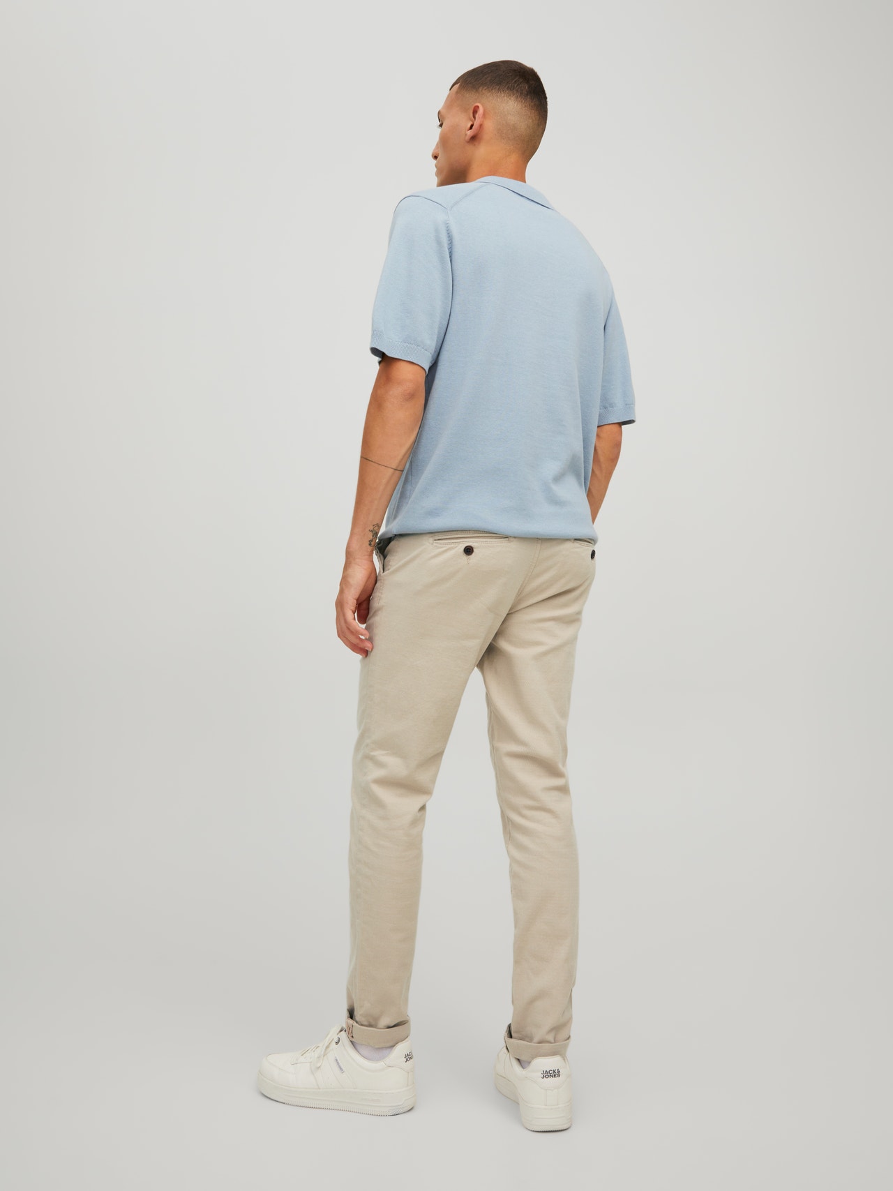 Jack & Jones Slim Fit Puuvillased püksid -Dune - 12206198