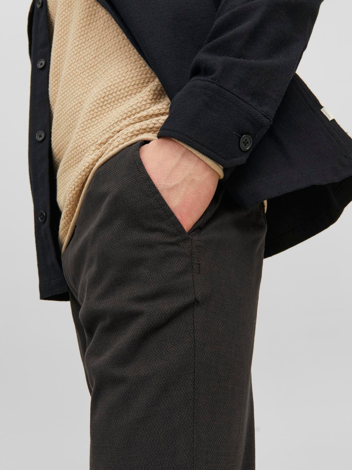 Jack & Jones Slim Fit Plátěné kalhoty Chino -Mulch - 12206198