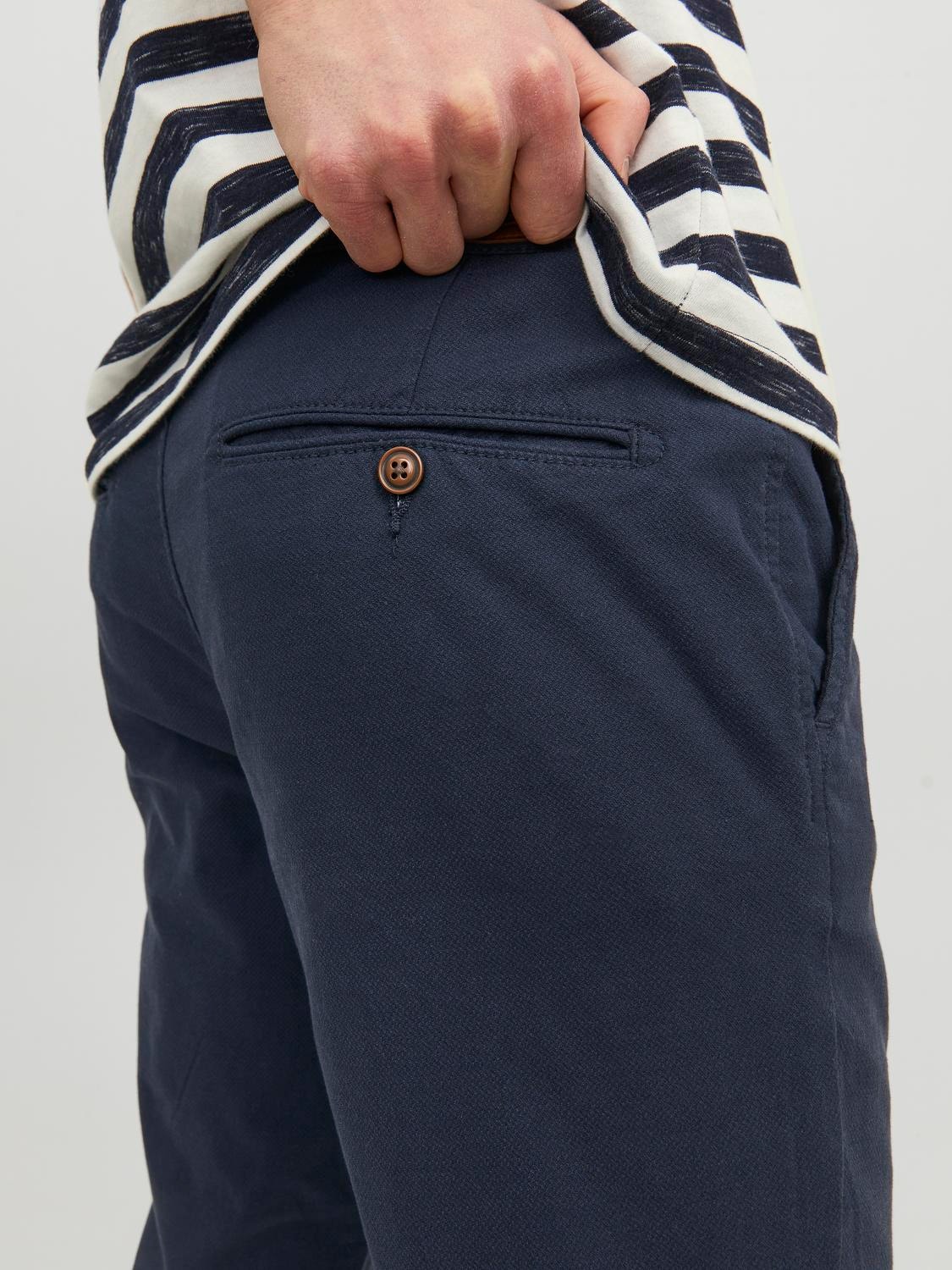 Jack & Jones Slim Fit Spodnie chino -Navy Blazer - 12206198