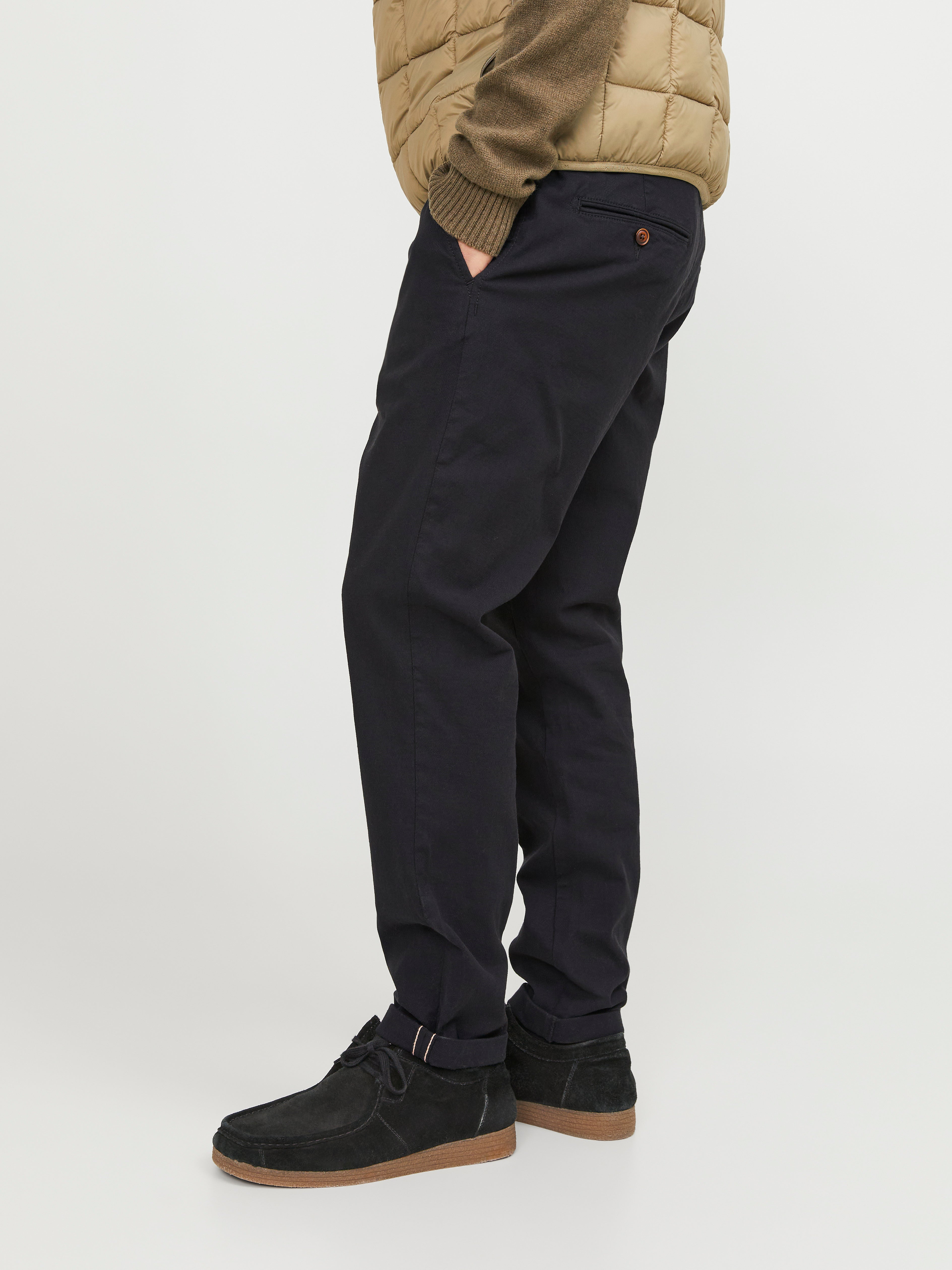 Slim Fit Chino Hose Schwarz Jack Jones®
