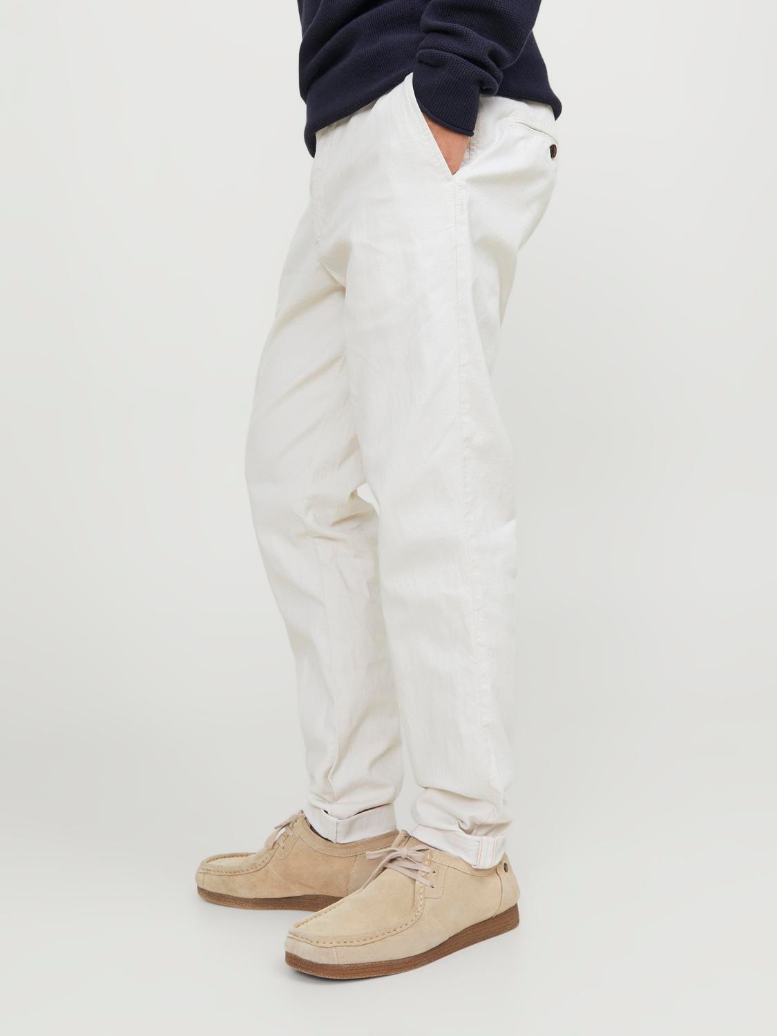 Jack & Jones Slim Fit Spodnie chino -Bright White - 12206198