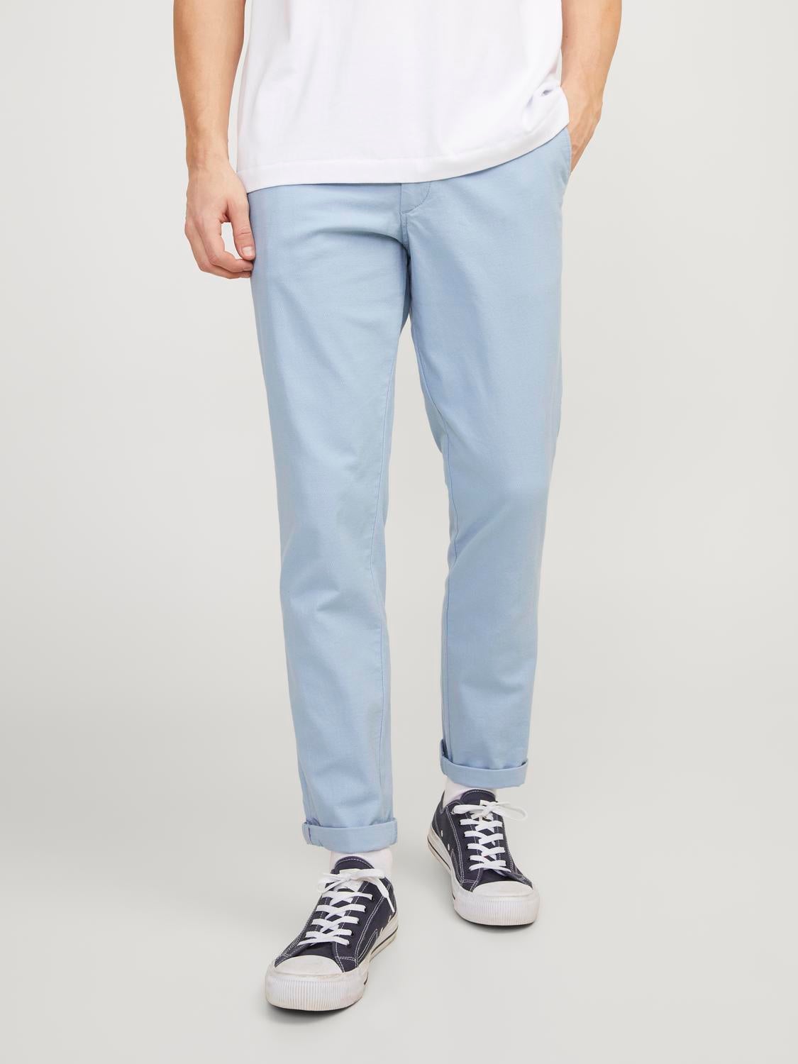 Light blue suit pants with check motif | The Kooples - US