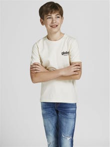 Jack & Jones Tryck T-shirt För pojkar -Whisper White - 12206448
