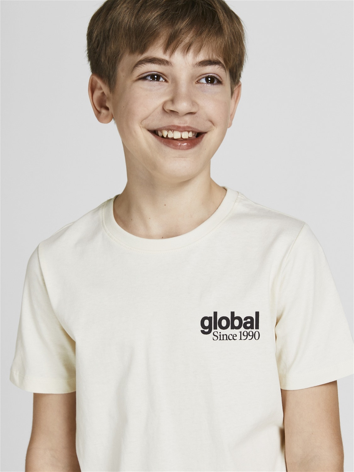 Jack & Jones Nadruk T-shirt Dla chłopców -Whisper White - 12206448