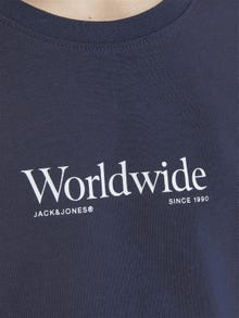 Jack & Jones Trykk T-skjorte For gutter -Navy Blazer - 12206448