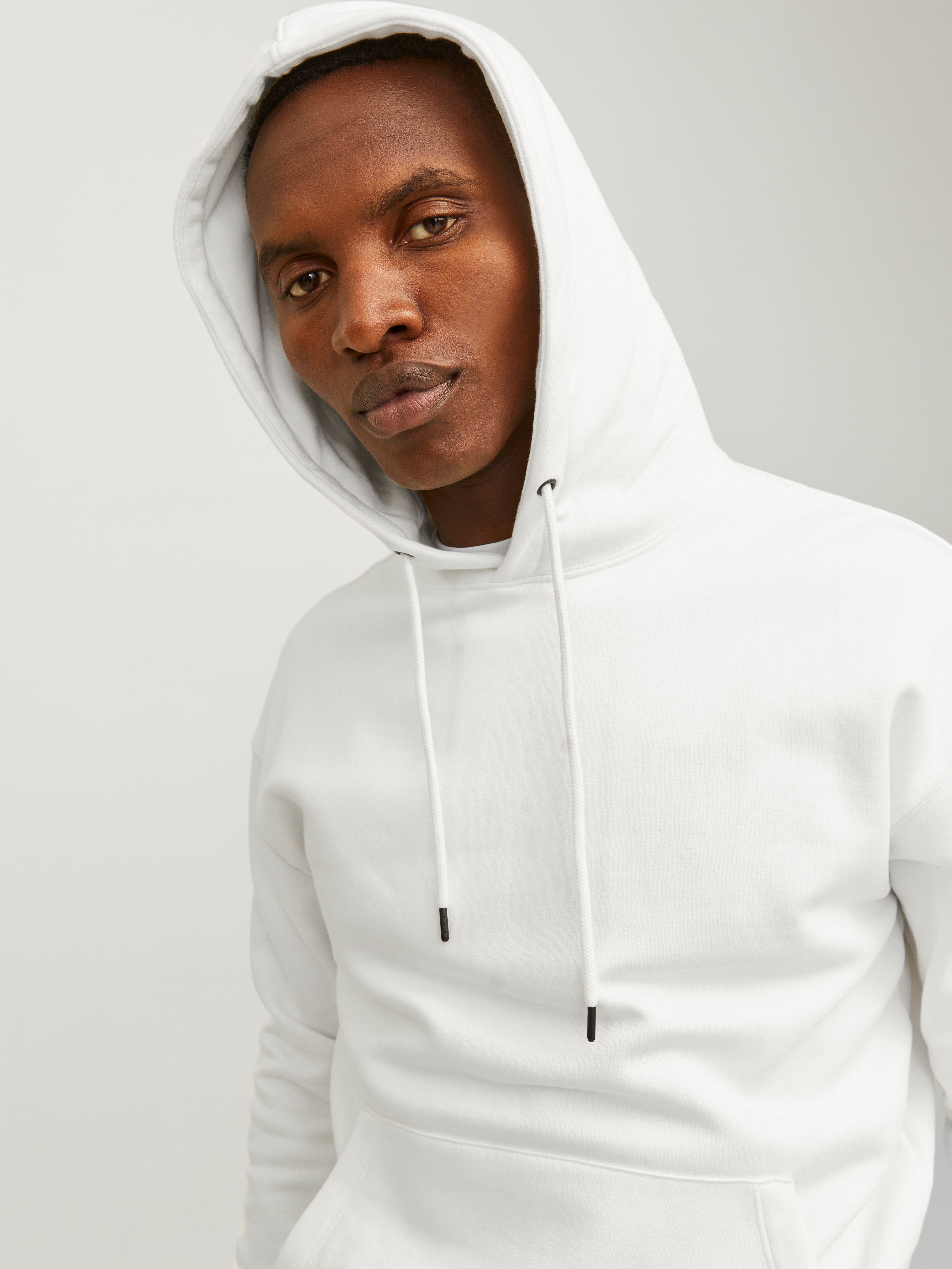 Plain Hoodie White Jack Jones