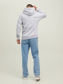 Jack & Jones Hoodie Liso -Light Grey Melange - 12208157