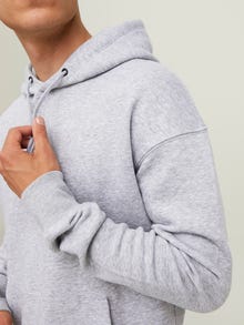 Jack & Jones Hoodie Liso -Light Grey Melange - 12208157