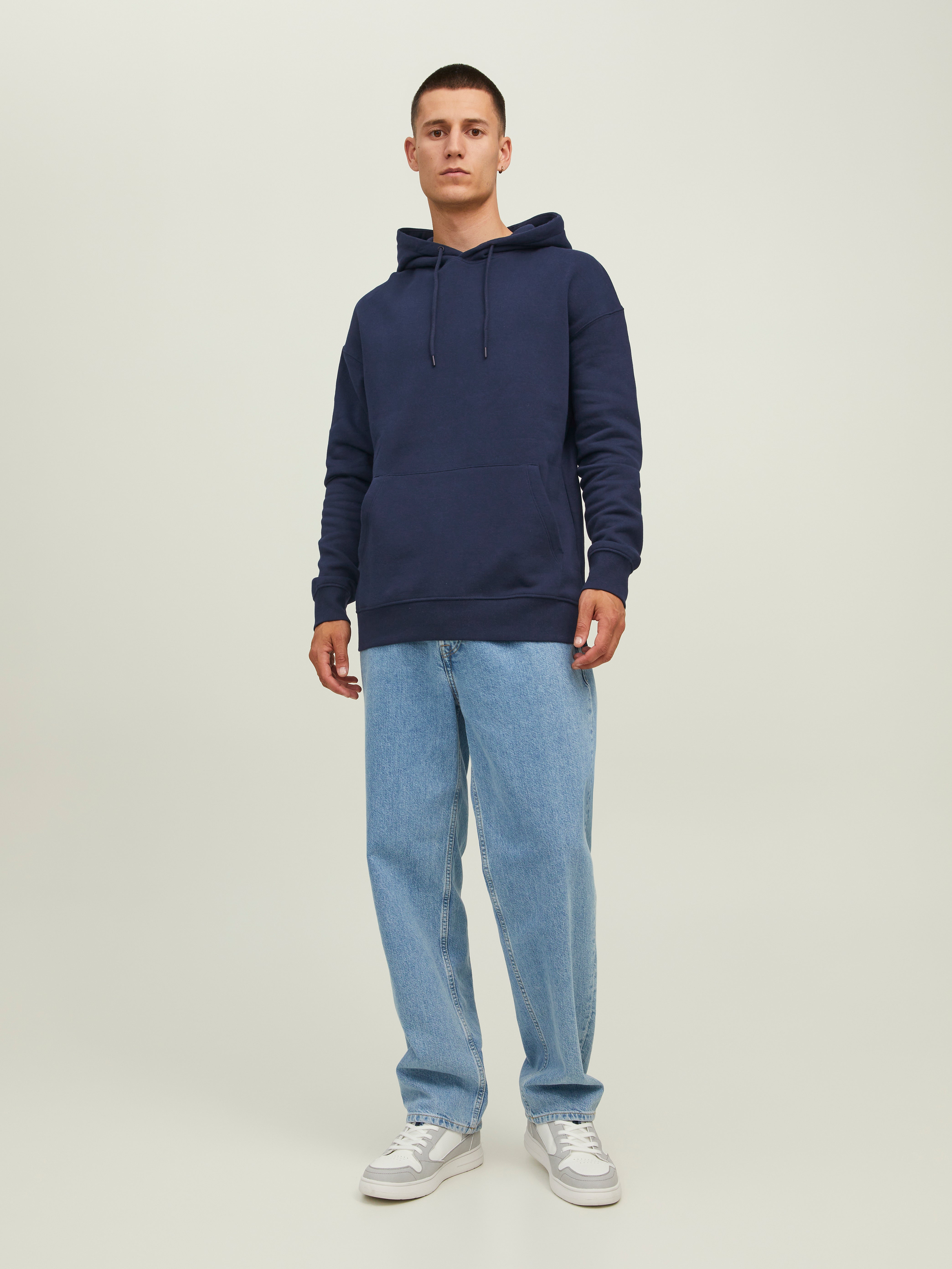 Einfarbig Kapuzenpullover | Dunkelblau | Jack & Jones®