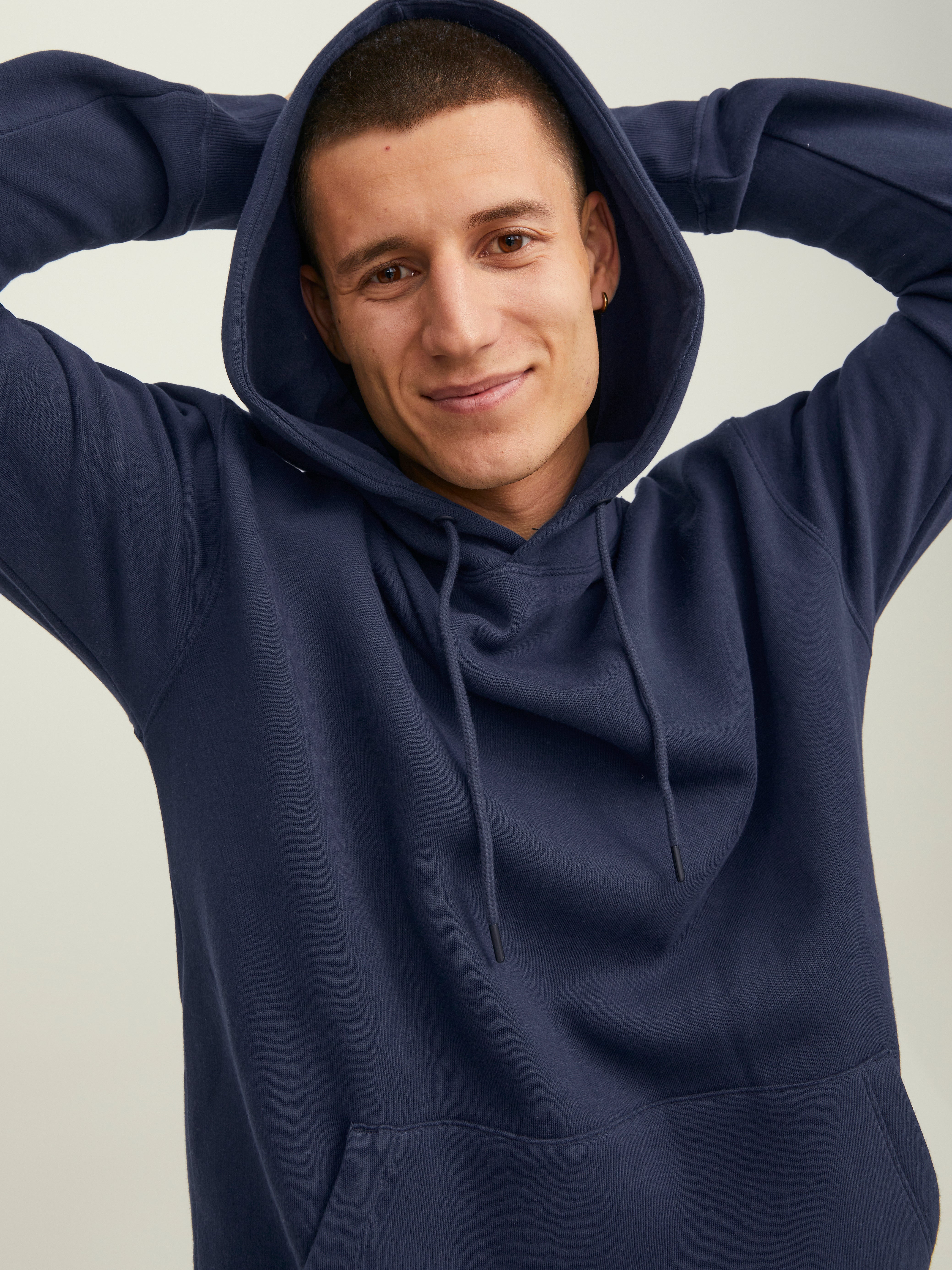 Einfarbig Kapuzenpullover | Dunkelblau | Jack & Jones®