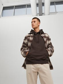 Jack & Jones Hoodie Liso -Mulch - 12208157