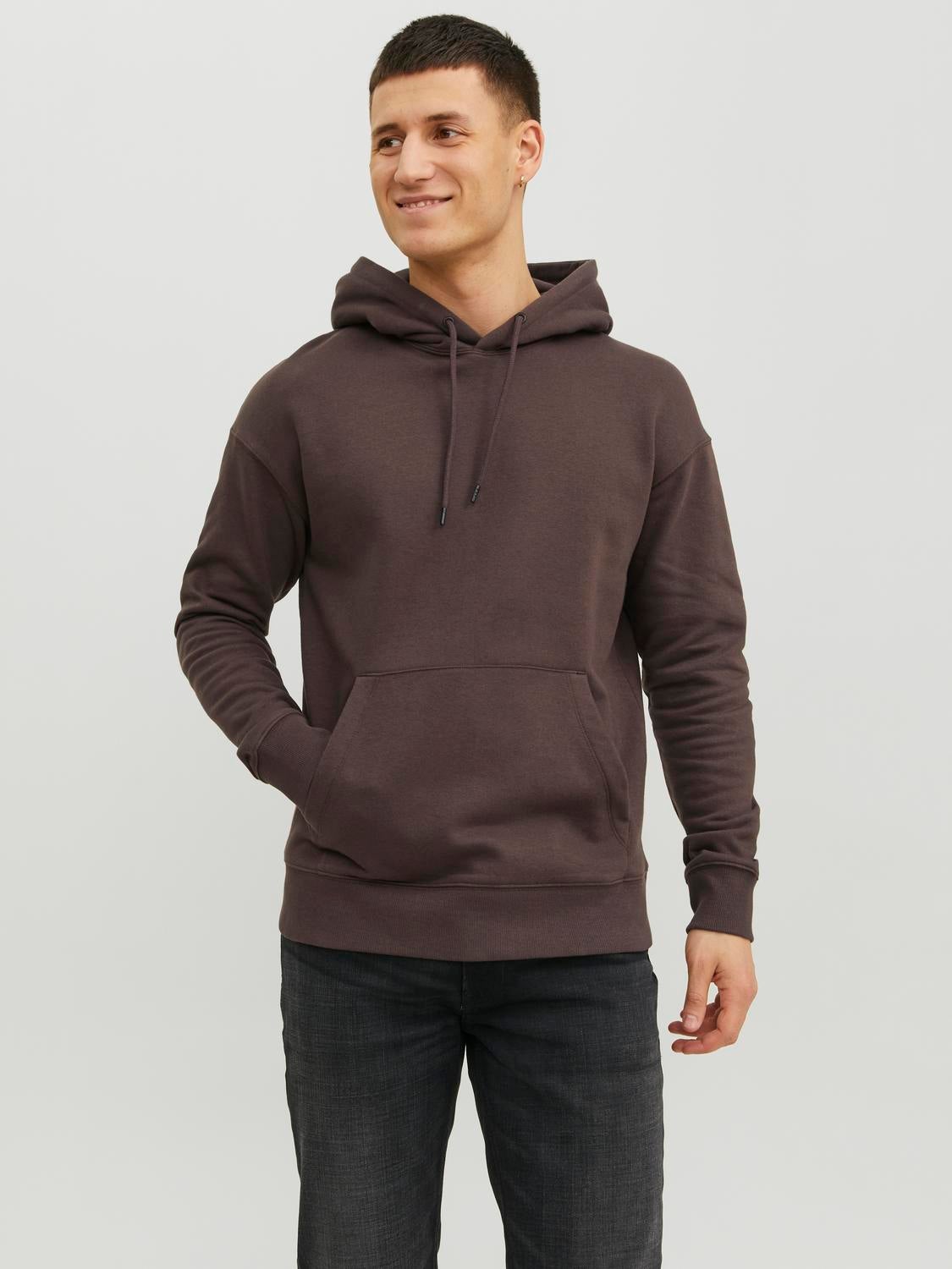 Dark brown clearance hoodie mens