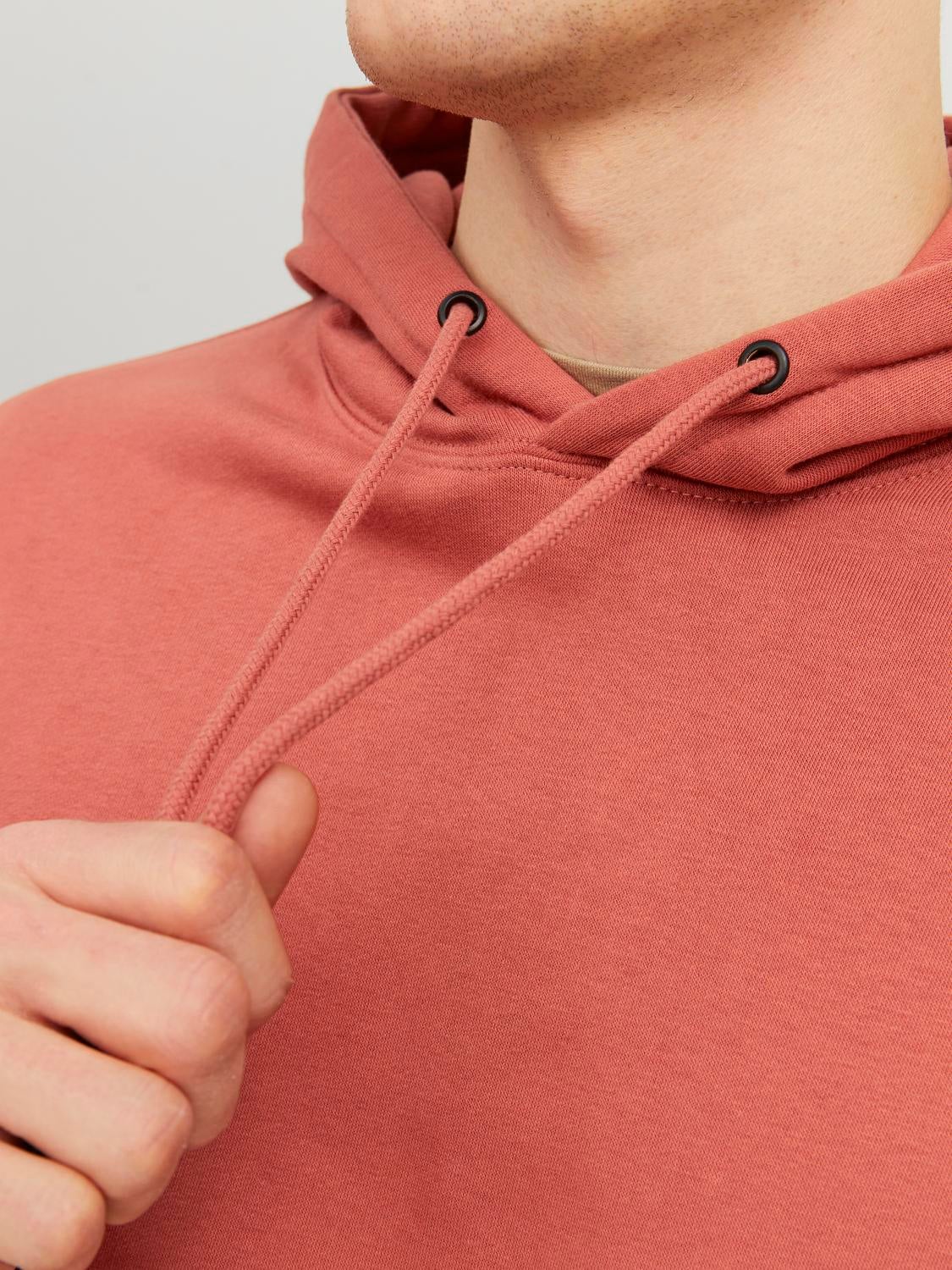 Plain Hoodie Dark Red Jack Jones