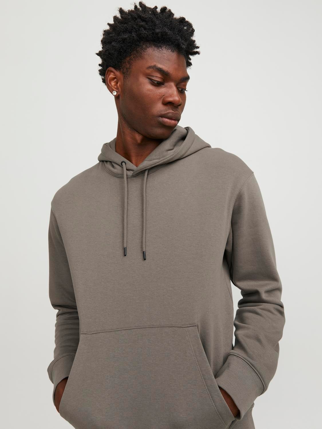 Plain gray hot sale hoodie mens