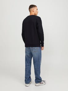 Jack & Jones Plain Crew neck Sweatshirt -Black - 12208182
