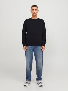Jack & Jones Ensfarvet Sweatshirt med rund hals -Black - 12208182
