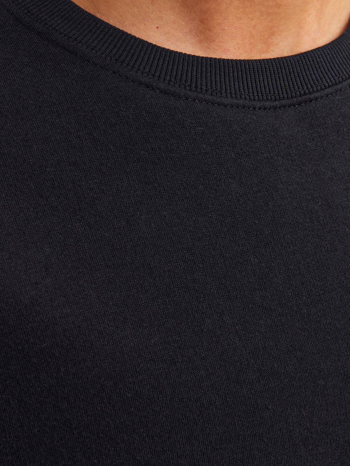 Jack & Jones Plain Crewn Neck Sweatshirt -Black - 12208182