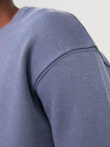 Jack & Jones Ensfarvet Sweatshirt med rund hals -Grasaille - 12208182