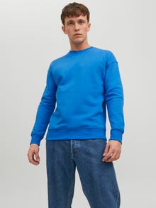 Jack & Jones Plain Crew neck Sweatshirt -French Blue - 12208182